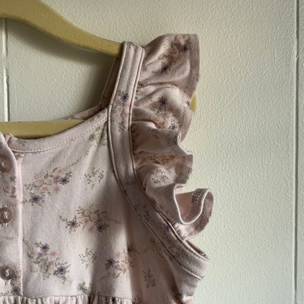 Jamie Kay Sienna Sweet Pea Floral Pink Organic Cotton Sleeveless Dress Sz 7 - Picture 8 of 12